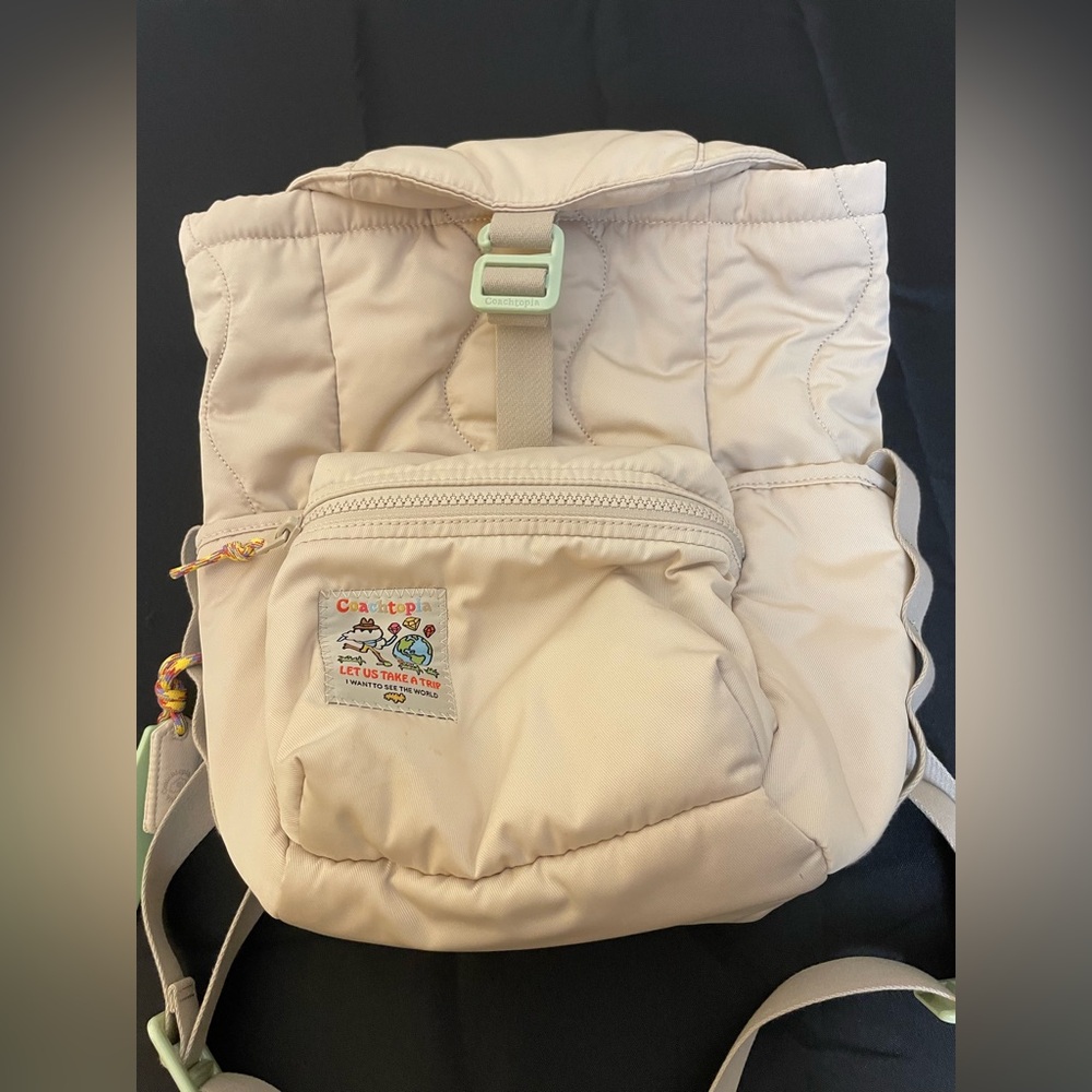 Coach Coachtopia Mini Loop Backpack in white/cloud